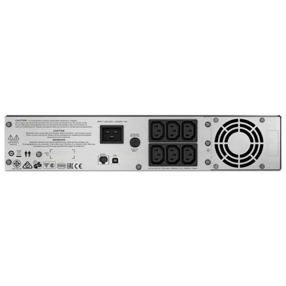 Источник бесперебойного питания APC Smart-UPS C 2000 RM SMC2000I-2U 2000 ВА, 1300 Вт