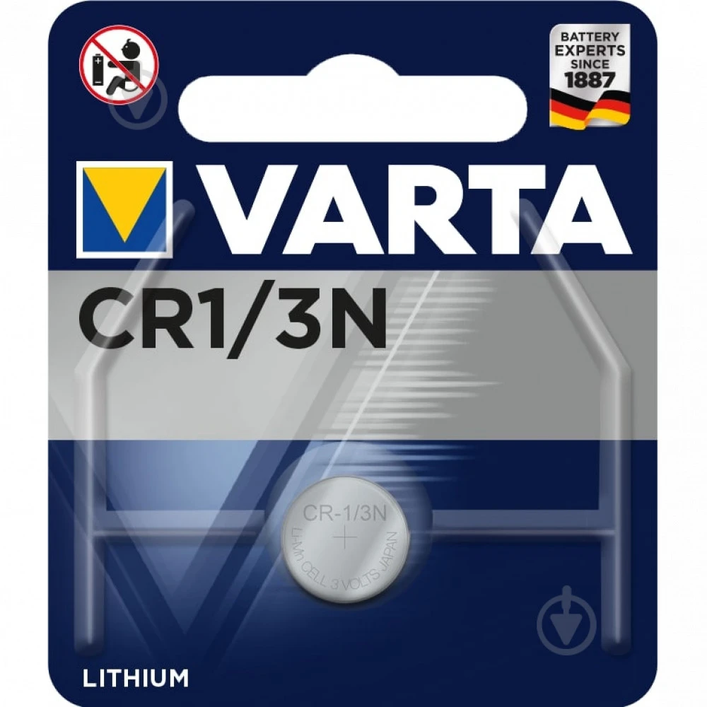 Батарейка VARTA ELECTRONICS CR1/3N BL1 Lithium 3V 6131101401