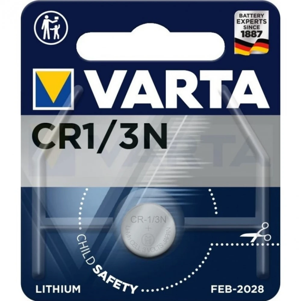 Батарейка VARTA ELECTRONICS CR1/3N BL1 Lithium 3V 06131101401
