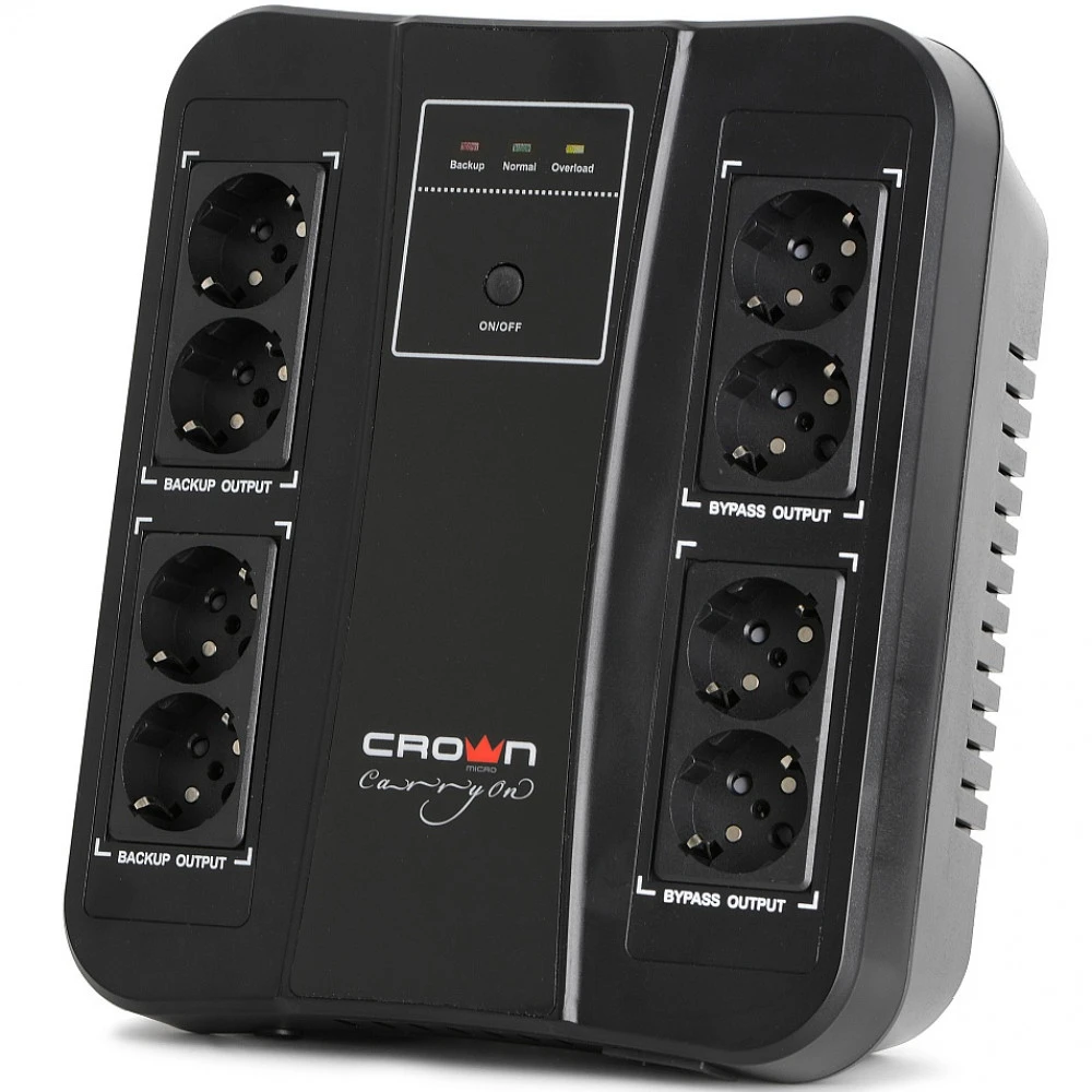Источник бесперебойного питания CROWN micro CMUS-295 EURO SMART 1000 ВА, 600 Вт