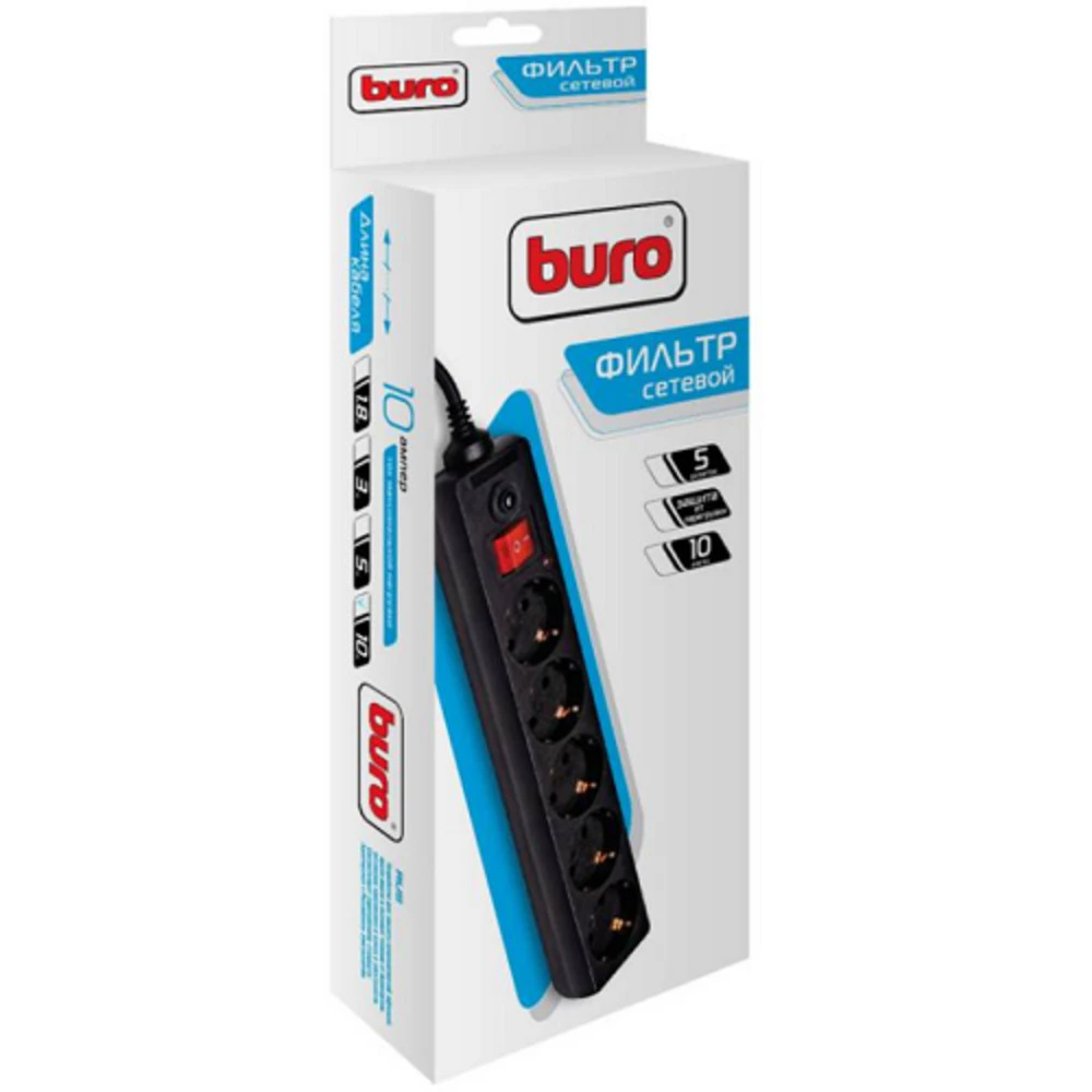 Сетевой фильтр Buro 500SH-10-B