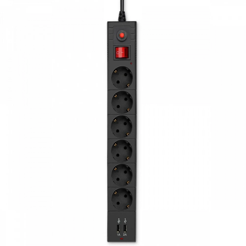 Сетевой фильтр Buro BU-SP1.8_USB_2A-B