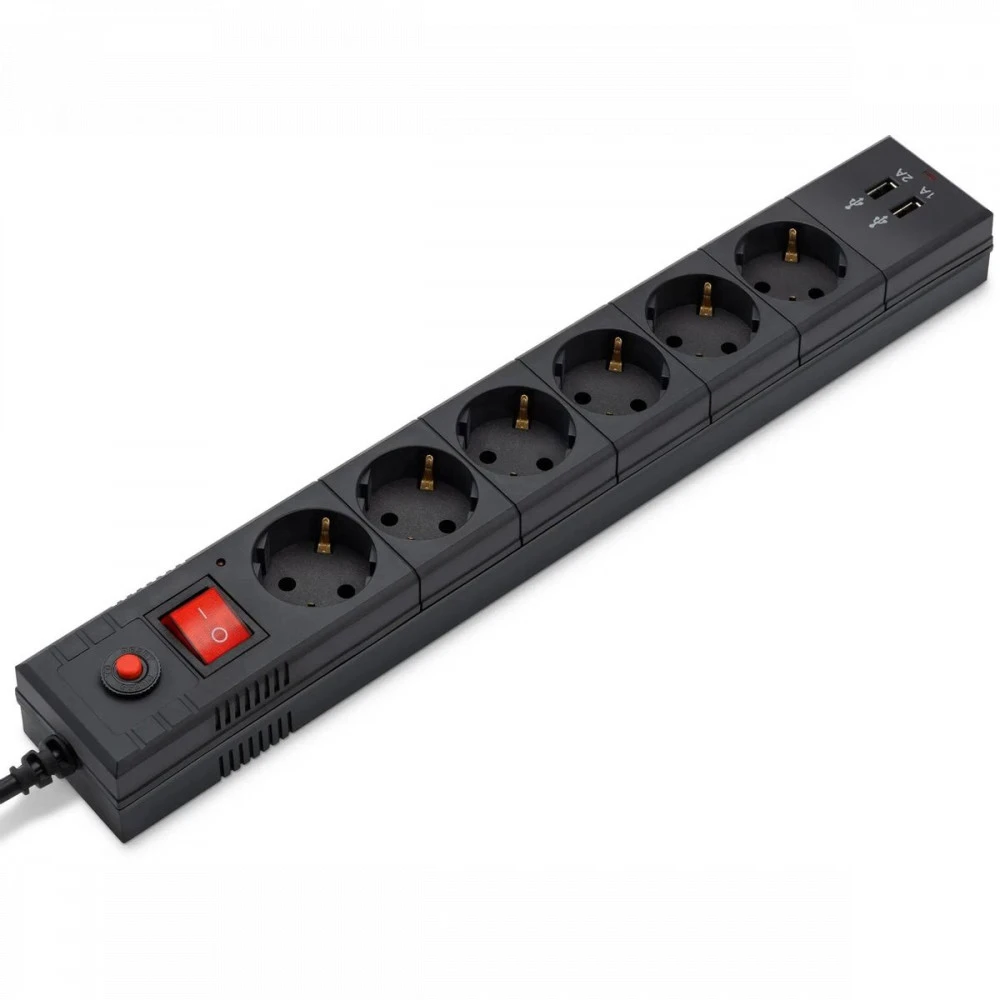 Сетевой фильтр Buro BU-SP5_USB_2A-B