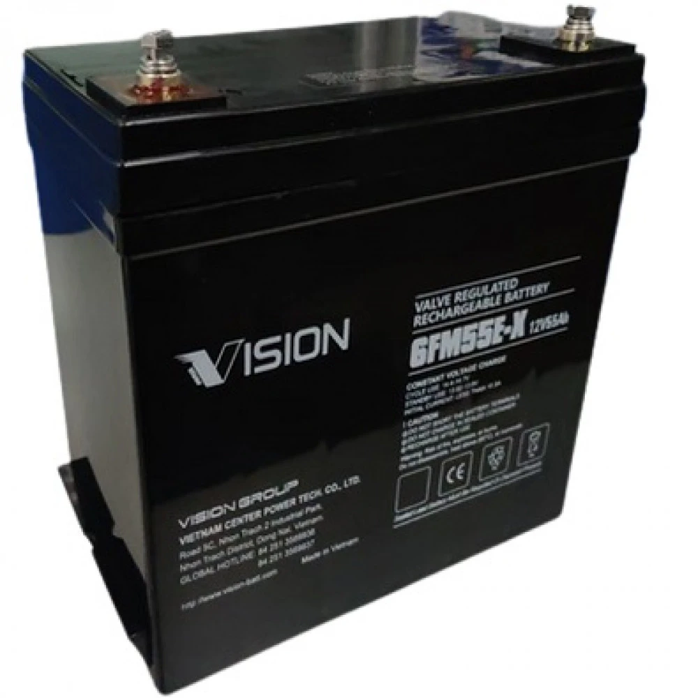 Сменные аккумуляторы АКБ для ИБП VISION 6FM55E-X 6FM55E-X 12V55AH 12 В