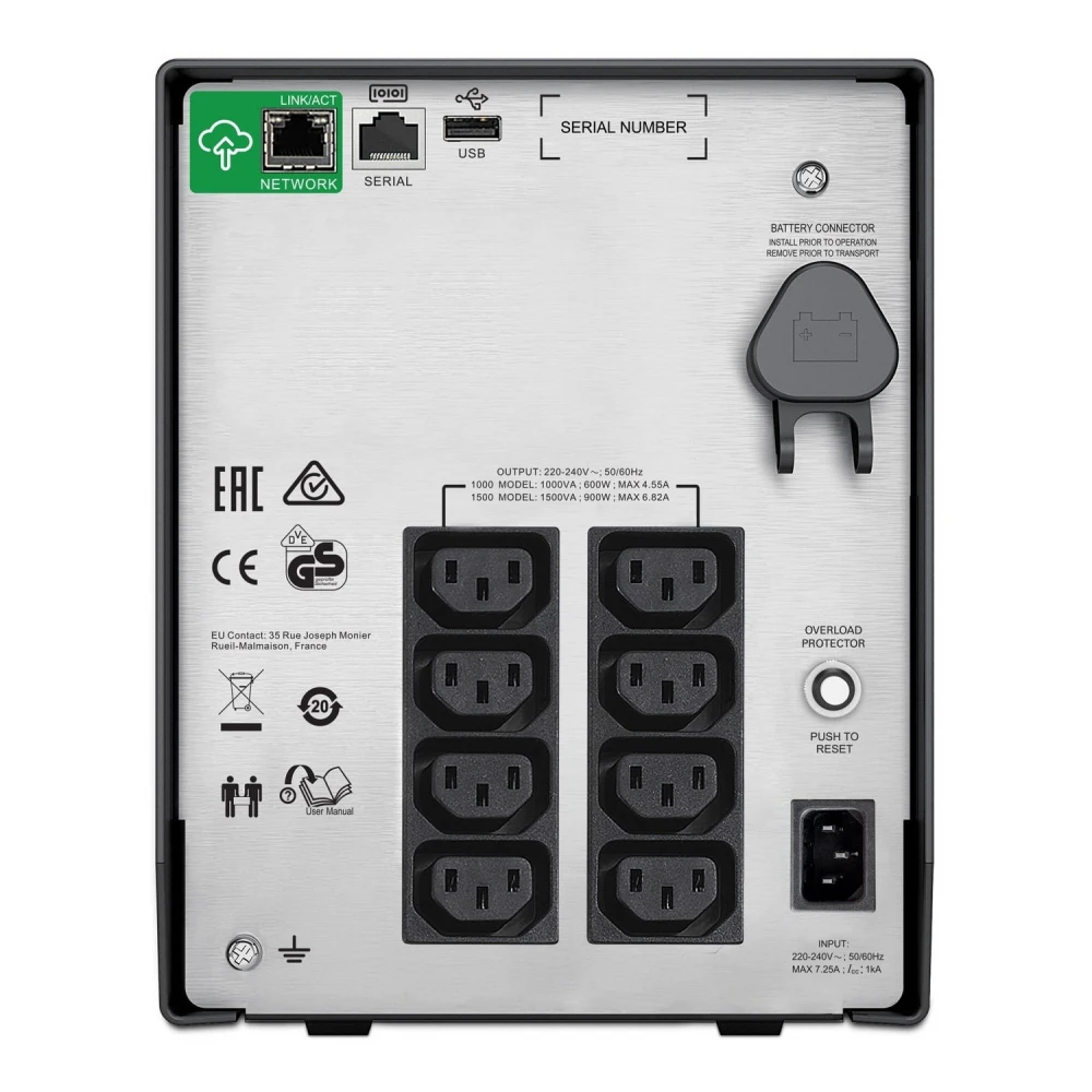 Источник бесперебойного питания APC SMC1000IC 1000 ВА, 600 Вт