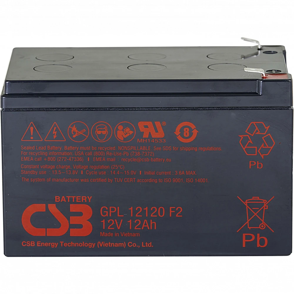 Сменные аккумуляторы АКБ для ИБП CSB GPL12120 F2 CSB 12 В