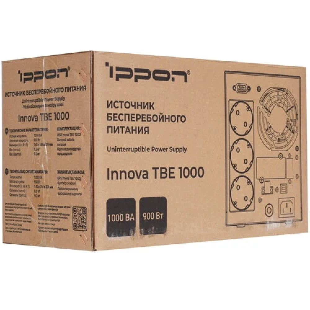 Источник бесперебойного питания IPPON Innova TBE 1000 i2050426 1000 ВА, 900 Вт