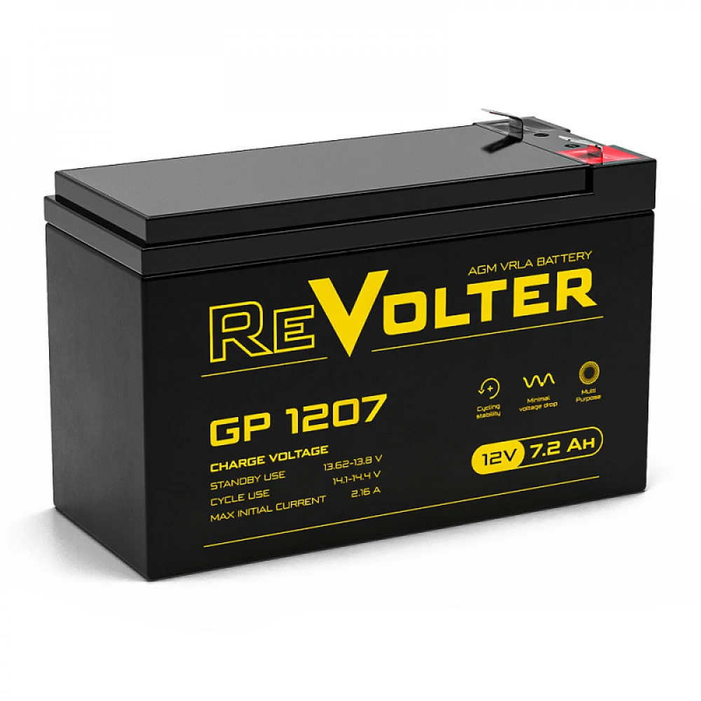 Сменные аккумуляторы АКБ для ИБП Revolter GP 1207 12 В