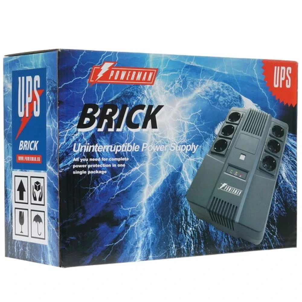 Источник бесперебойного питания Powerman Brick 800 6120044 800 ВА, 480 Вт