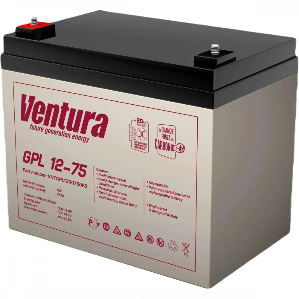 Сменные аккумуляторы АКБ для ИБП Ventura GPL 12-75 VNTGPL1200750F6 12 В