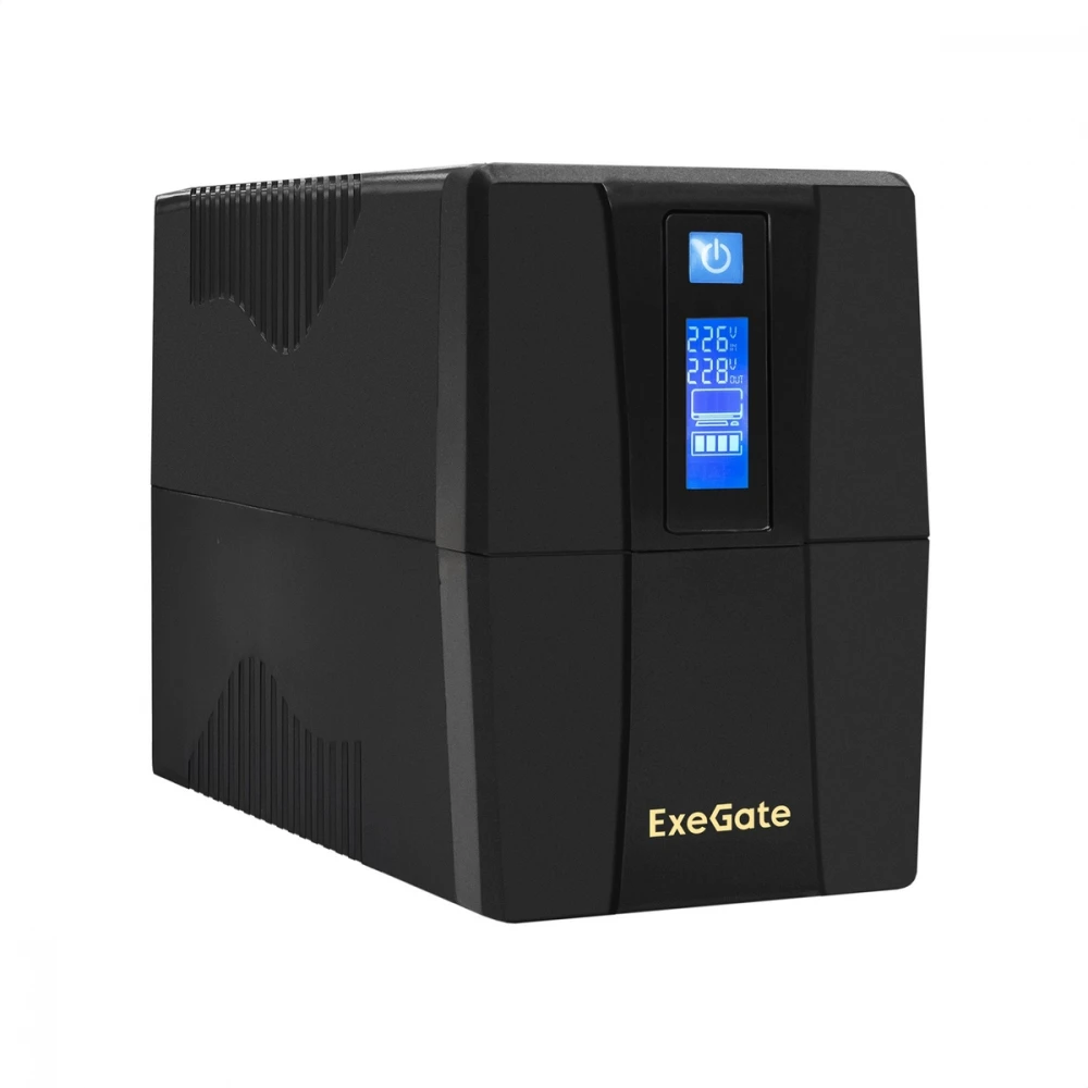 Источник бесперебойного питания ExeGate ULB-800.LCD.AVR.2SH.RJ.USB EP212517RUS 800 ВА, 480 Вт