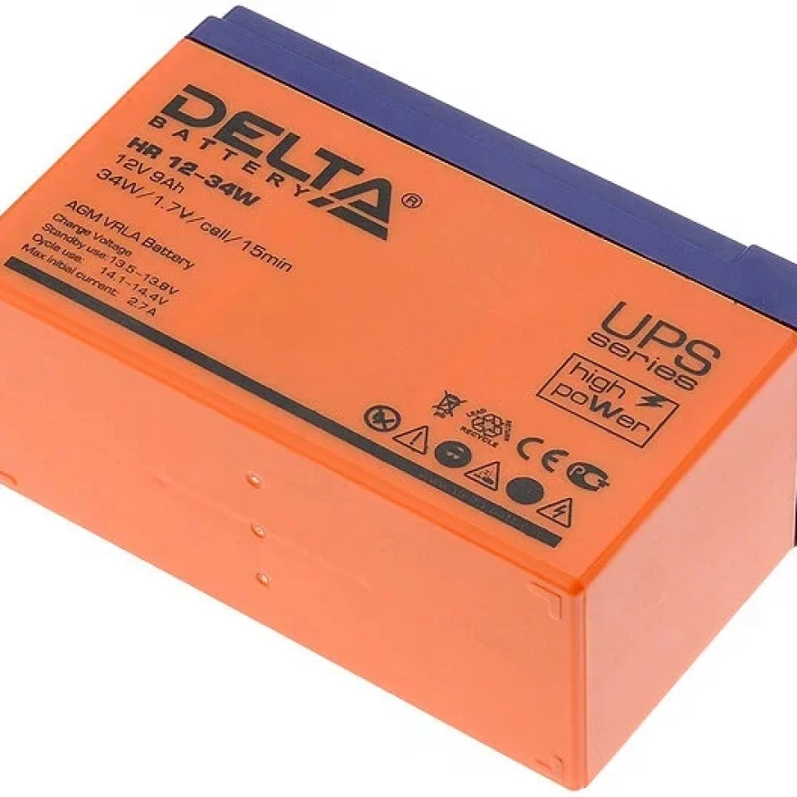 Сменные аккумуляторы АКБ для ИБП Delta Battery HR12-34W 12 В
