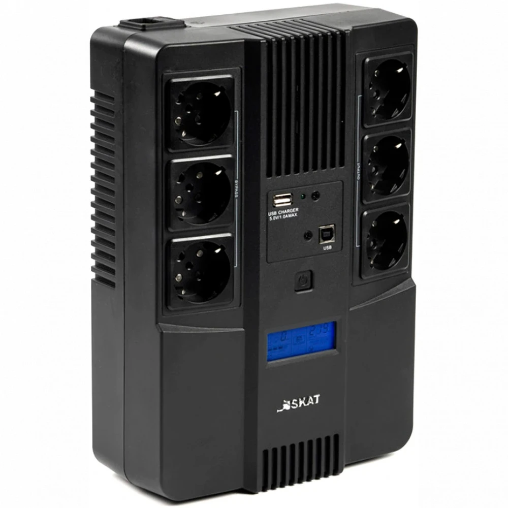 Источник бесперебойного питания БАСТИОН Skat 800-AID-IN-1x9 8935 800 ВА, 480 Вт