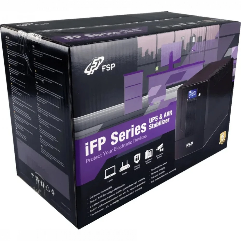Источник бесперебойного питания FSP iFP 1000 PPF6001307 1000 ВА, 600 Вт
