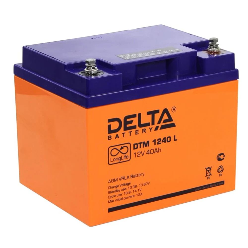 Сменные аккумуляторы АКБ для ИБП Delta Battery DTM 1240 L 12 В