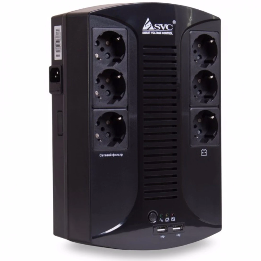 Источник бесперебойного питания SVC U-650-L 650 ВА, 390 Вт