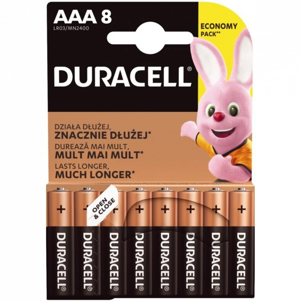 Батарейка Duracell Basic LR03-8BL AAA 5000394203358