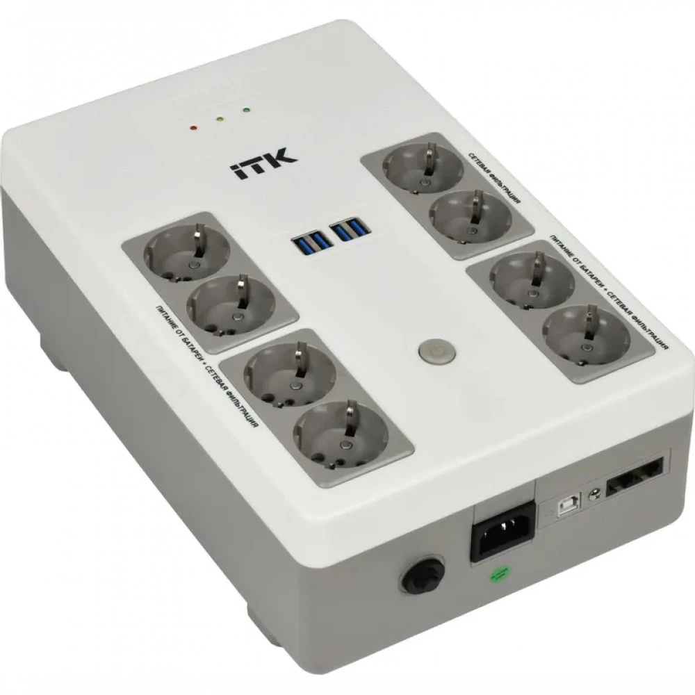 Источник бесперебойного питания ITK EST8-600VA-1-001-L 600 ВА, 360 Вт