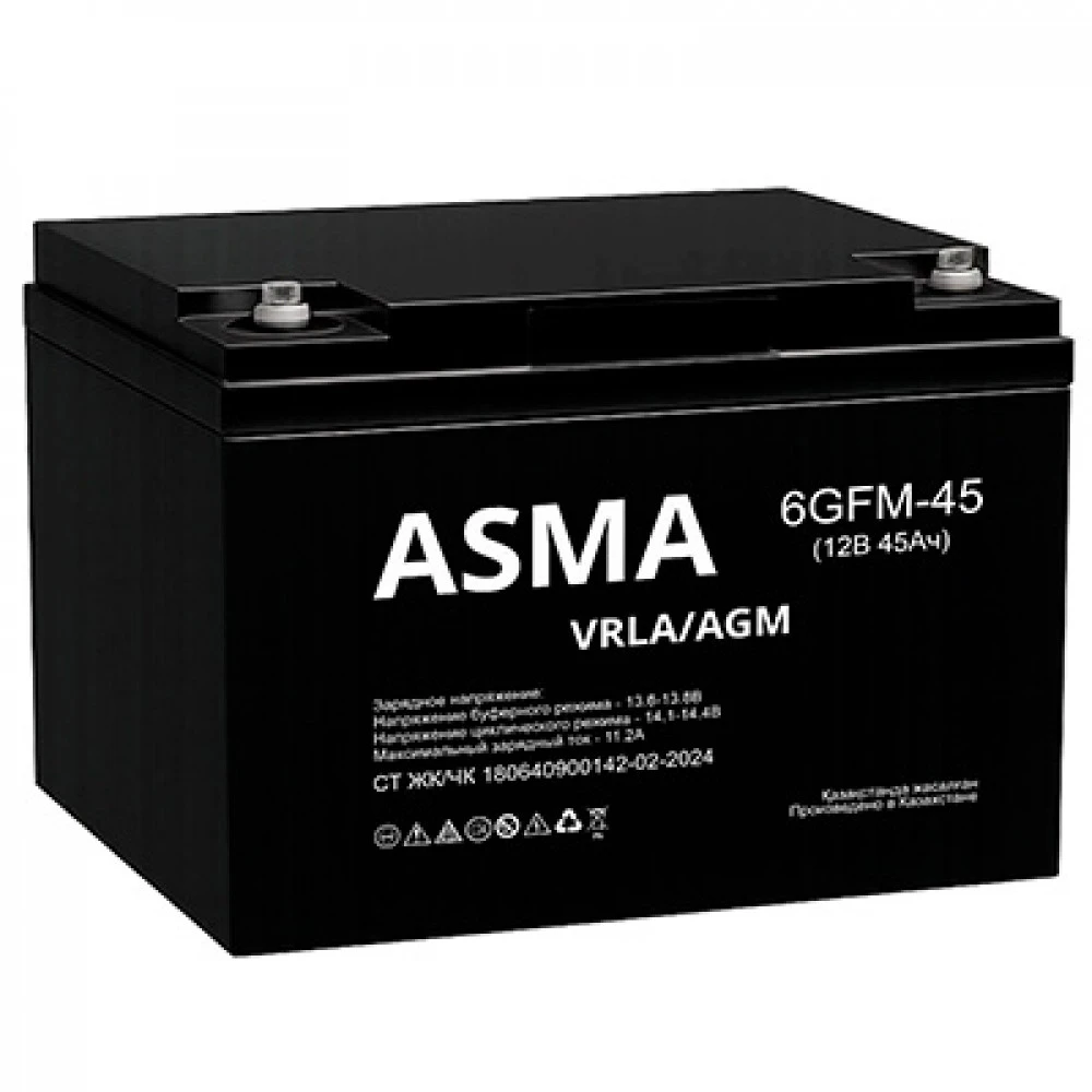 Сменные аккумуляторы АКБ для ИБП Asma 6GFM-45 12 В