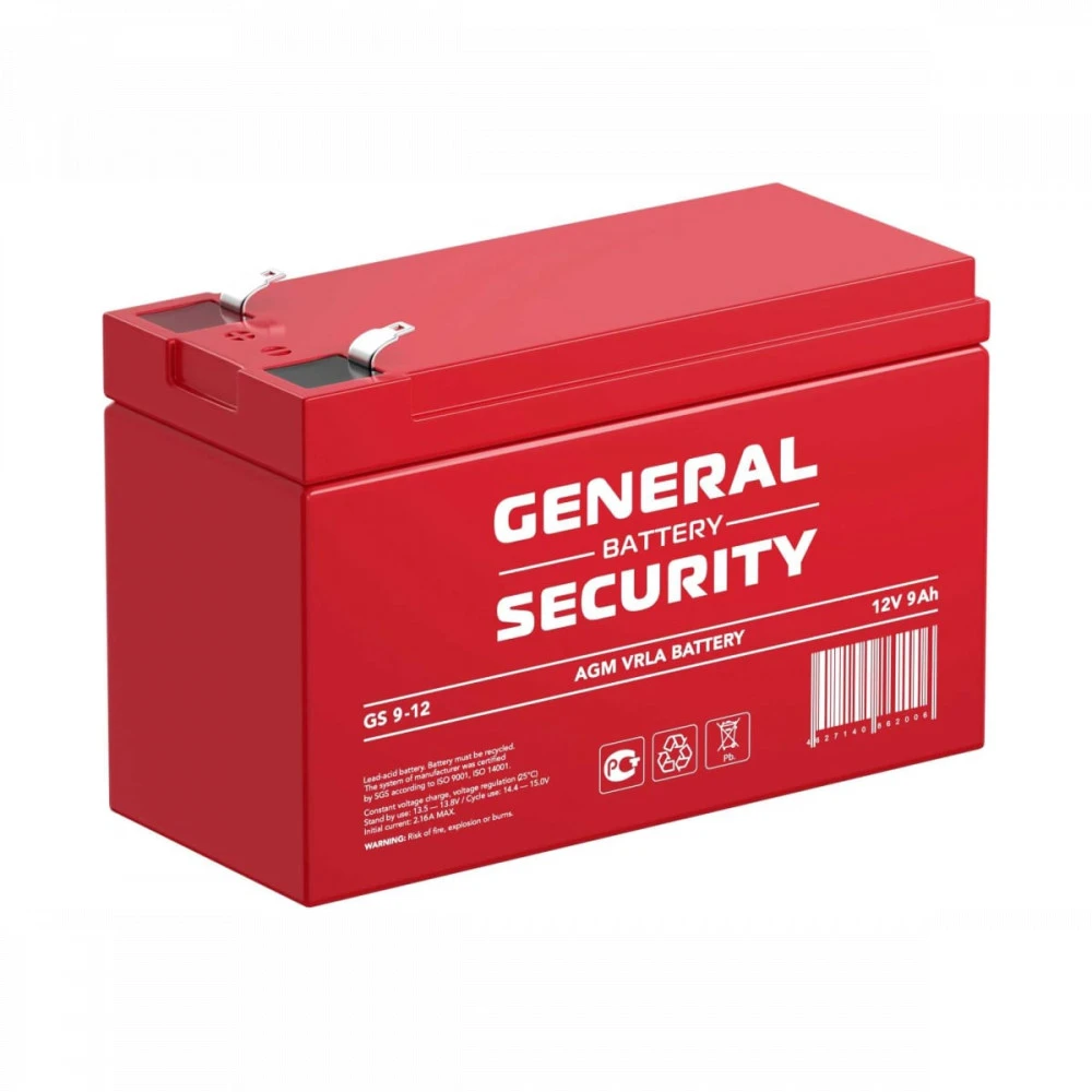 Сменные аккумуляторы АКБ для ИБП General Security GENERAL SECURITY GS 9-12 F2 12 В