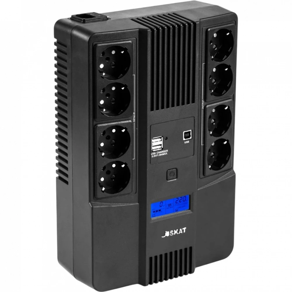 Источник бесперебойного питания БАСТИОН SKAT-UPS 800-AID-IN-1X9-8 800 ВА, 480 Вт