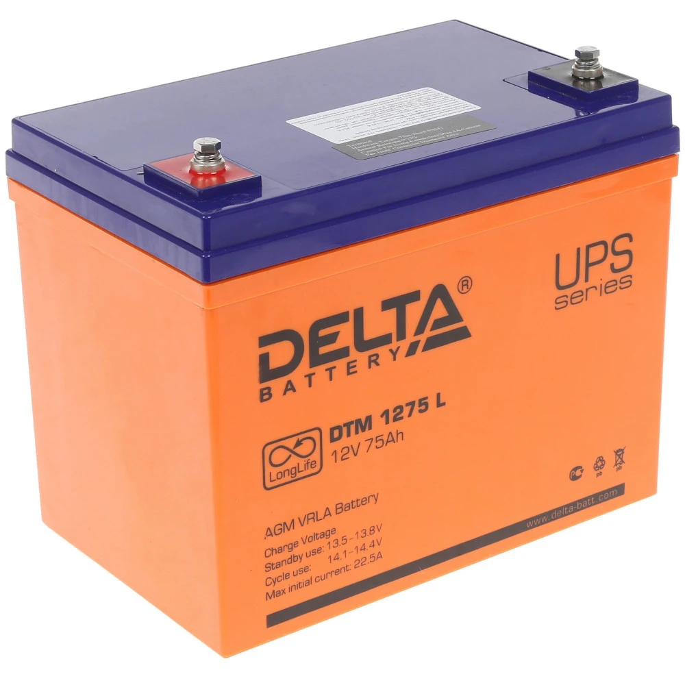 Сменные аккумуляторы АКБ для ИБП Delta Battery DTM 1275 L DELTA DTM 1275 L 12 В