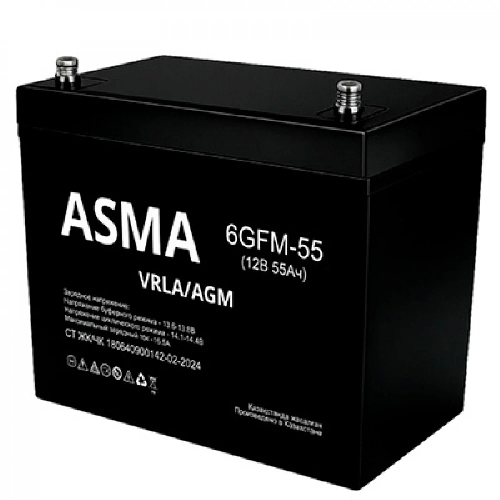 Сменные аккумуляторы АКБ для ИБП Asma 6GFM-55 12 В