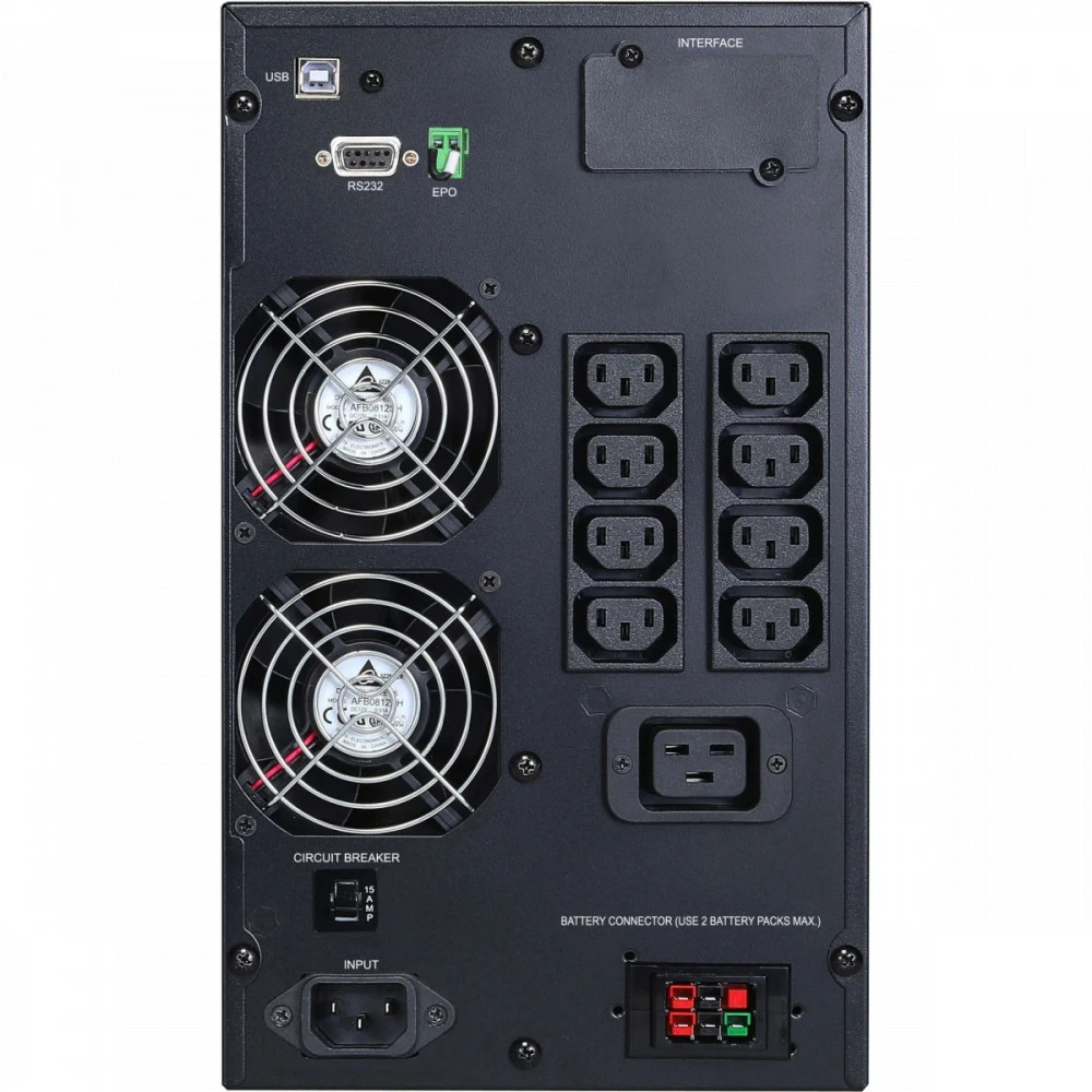 Источник бесперебойного питания Powercom MAC-2000 MAC-2000-NNC-001 2000 ВА, 2000 Вт