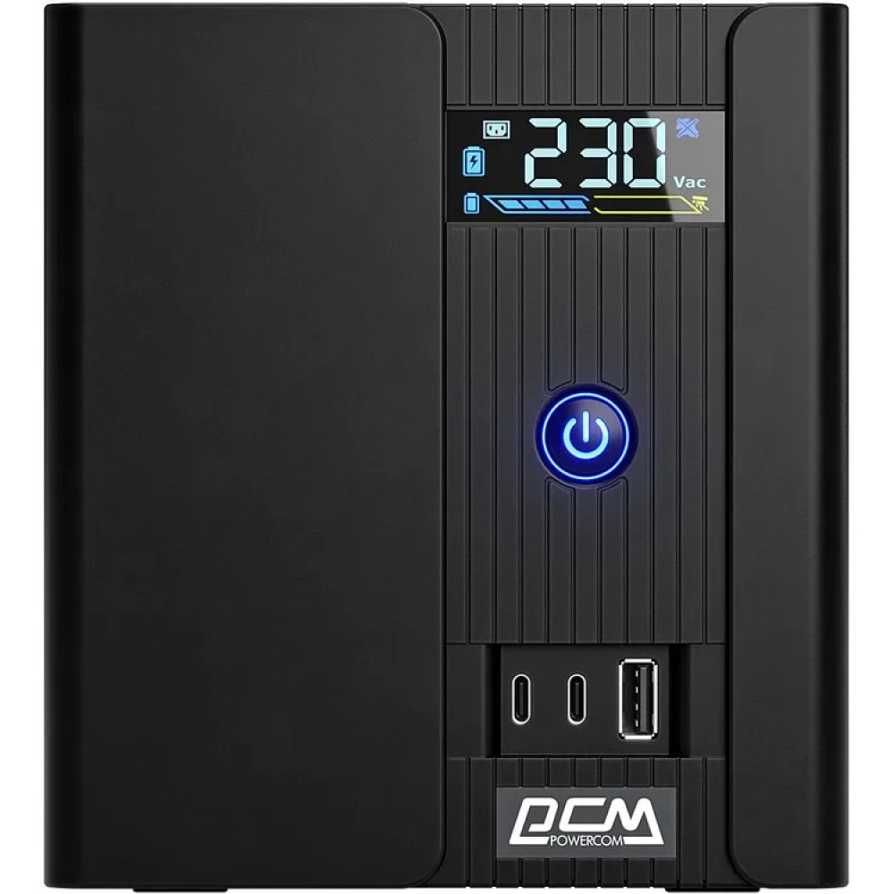 Источник бесперебойного питания Powercom Raptor Plus LCD RPT1600IULCD 1600 ВА, 960 Вт