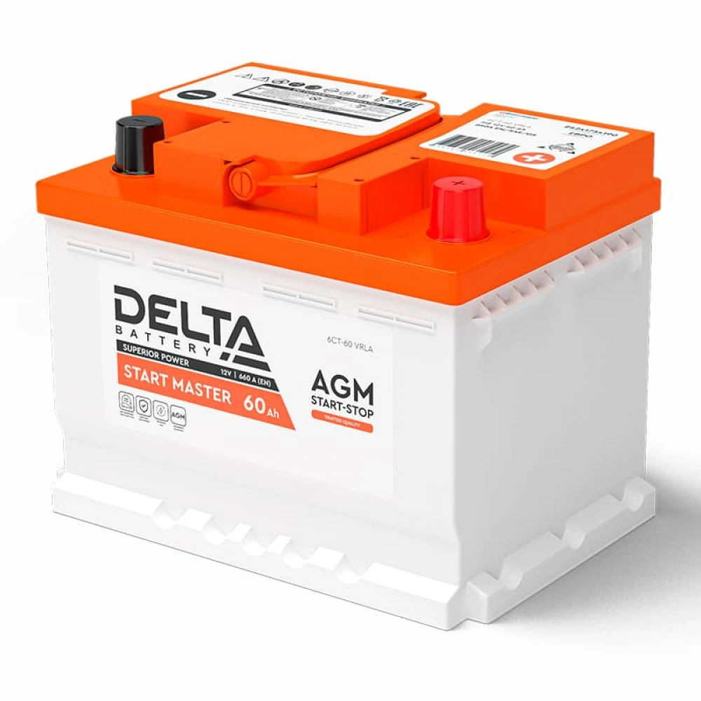 Сменные аккумуляторы АКБ для ИБП Delta Battery START MASTER 60 Ah AGM DELTA START MASTER 60 Ah AGM 12 В