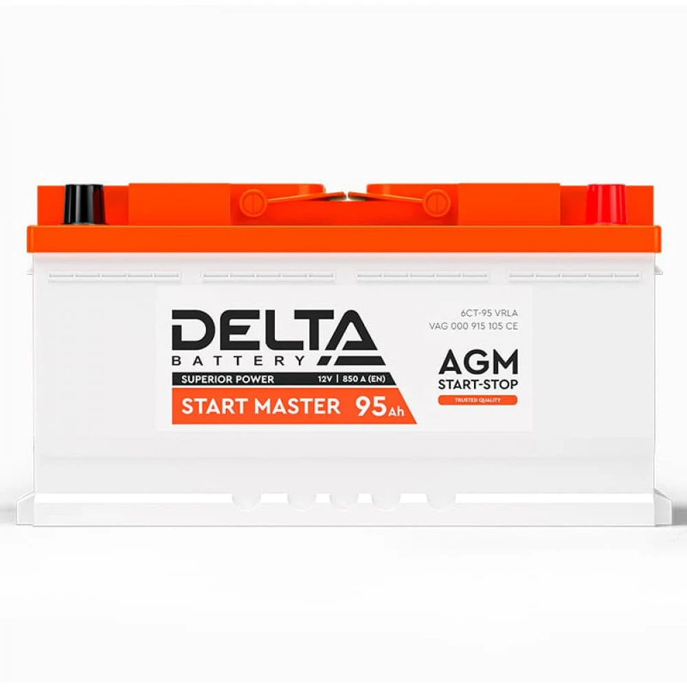 Сменные аккумуляторы АКБ для ИБП Delta Battery START MASTER 95 Ah AGM DELTA START MASTER 95 Ah AGM 12 В