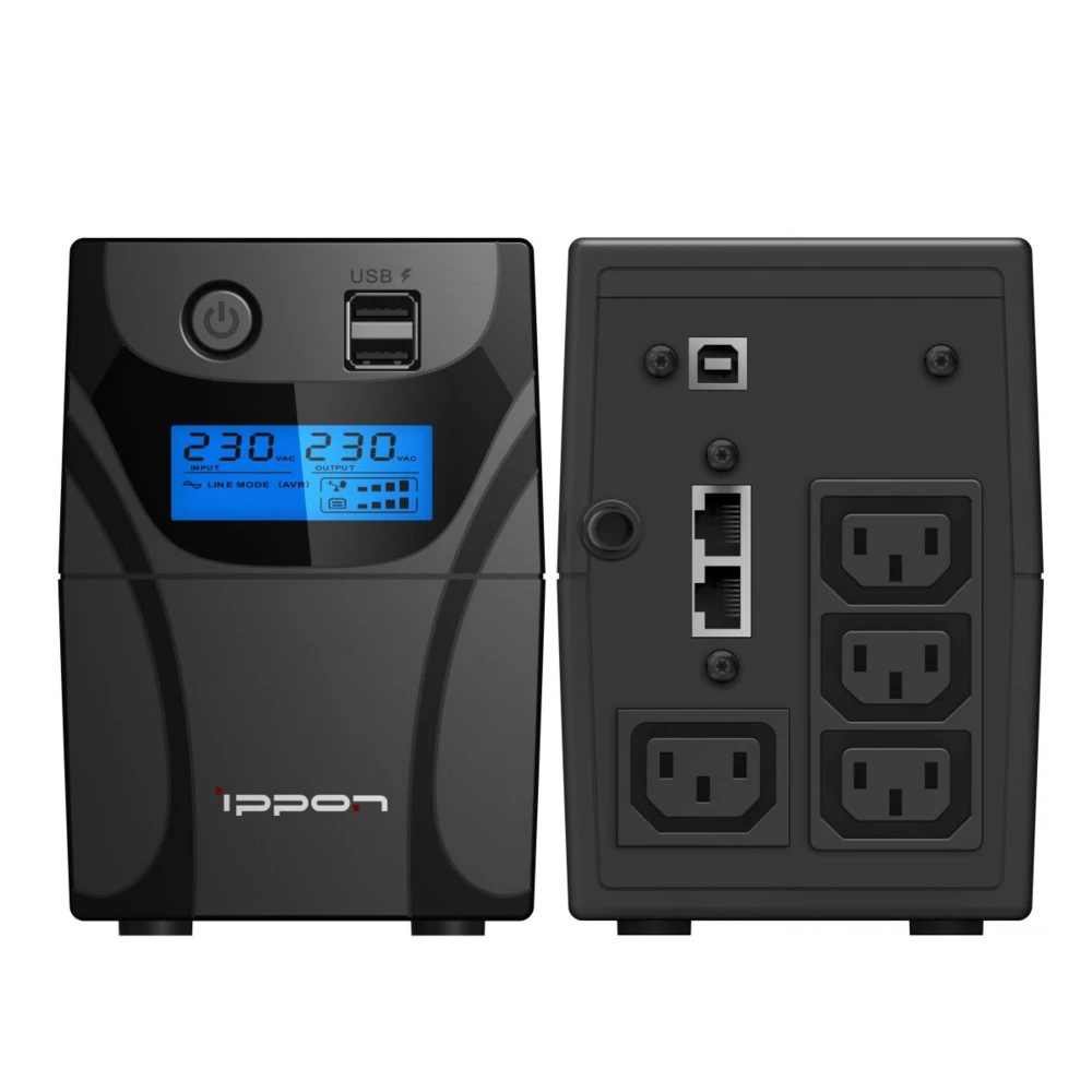 Источник бесперебойного питания IPPON Ippon Back Power Pro II 600 i1030300 600 ВА, 360 Вт
