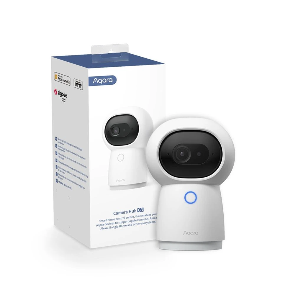 IP видеокамера Aqara Camera Hub G3 CH-H03 Настольная, Внутренней установки, WiFi, Фиксированный объектив, 3.6 мм, 1/4", 3 Мп ~ 2304x1296