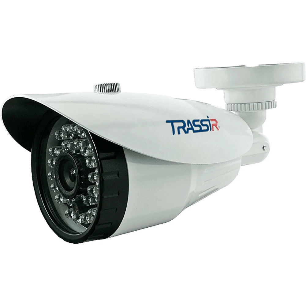 IP видеокамера Trassir TR-D2B5 (2.8 MM) Цилиндрическая, Уличная, Проводная, Фиксированный объектив, 2.8 мм, 1/2.7", 2 Мп ~ 1920×1080 Full HD