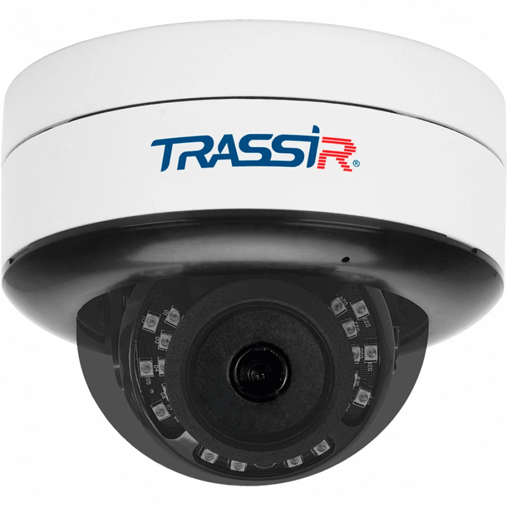 IP видеокамера Trassir TR-D3121IR2 V6 2.8 Купольная, Уличная, Проводная, Фиксированный объектив, 2.8 мм, 1/2.7", 2 Мп ~ 1920×1080 Full HD