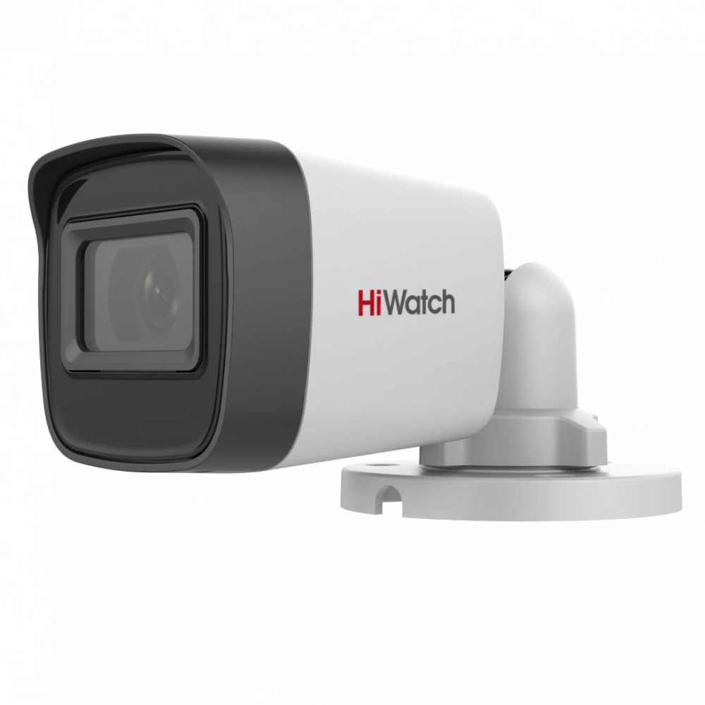 IP видеокамера HiWatch HDC-B020(B) HDC-B020(B)(2.8mm) Цилиндрическая, Уличная, Проводная, Фиксированный объектив, 2.8 мм, 1/2.7", 2 Мп ~ 1920×1080 Full HD