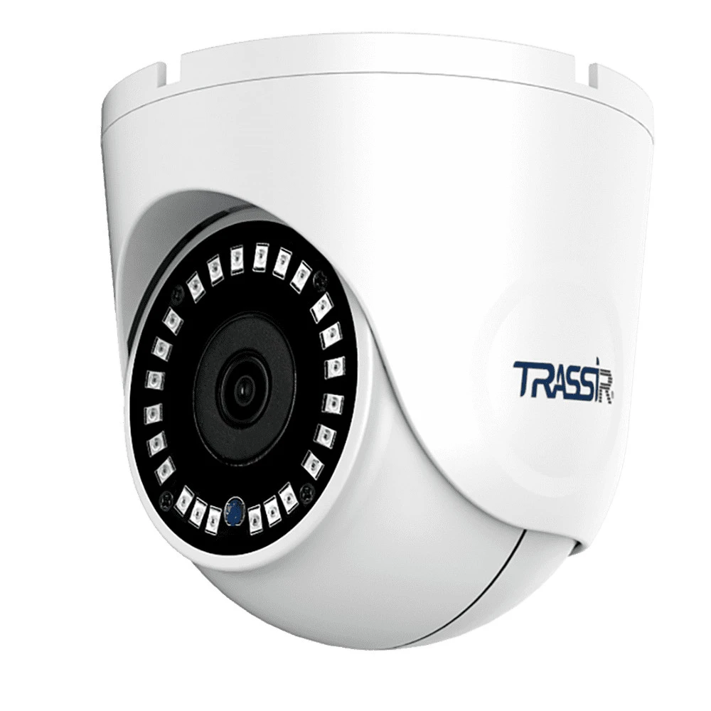 IP видеокамера Trassir TR-D8121IR2 v6 TR-D8121IR2 v6 2.8 Купольная, Уличная, Проводная, Фиксированный объектив, 2.8 мм, 1/2.7", 2 Мп ~ 1920×1080 Full HD