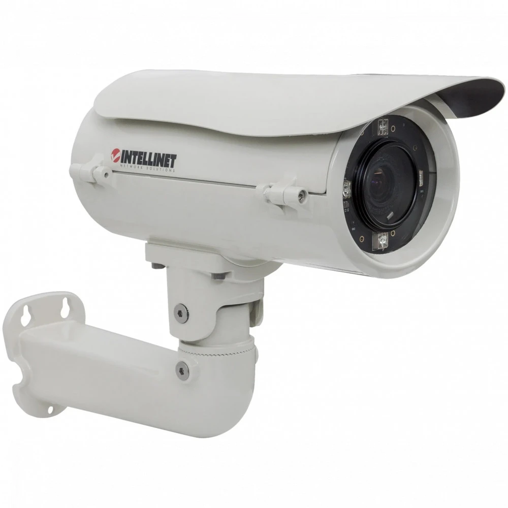 IP видеокамера Intellinet IBC-667IR 551069 Цилиндрическая, Уличная, Проводная, Фиксированный объектив, 3.6 мм, 1/2.7", 2 Мп ~ 1920×1080 Full HD