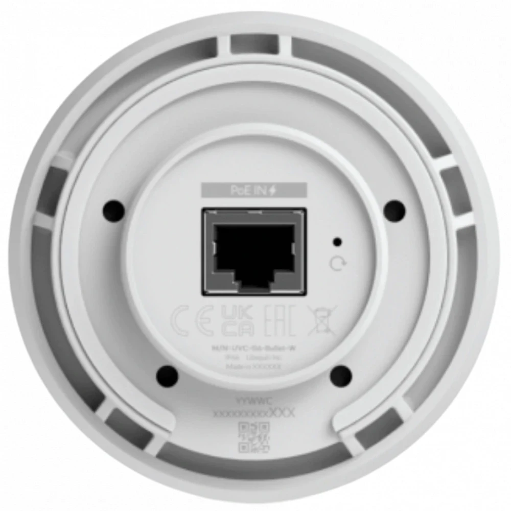 IP видеокамера Ubiquiti G6 Bullet UVC-G6-Bullet-W Цилиндрическая, Уличная, Проводная, Фиксированный объектив, 1/1.8ʺ, 8 Мп ~ 3840×2160 4K UHD или Ultra HD