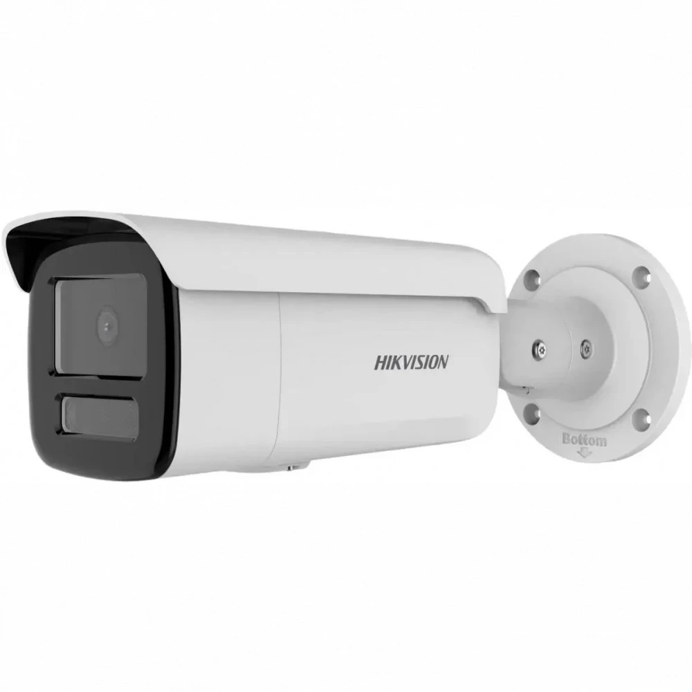 IP видеокамера Hikvision DS-2CD2T43G2-4LI(2.8MM) Цилиндрическая, Уличная, Проводная, Фиксированный объектив, 2.8 мм, 1/2.7", 2 Мп ~ 1920×1080 Full HD