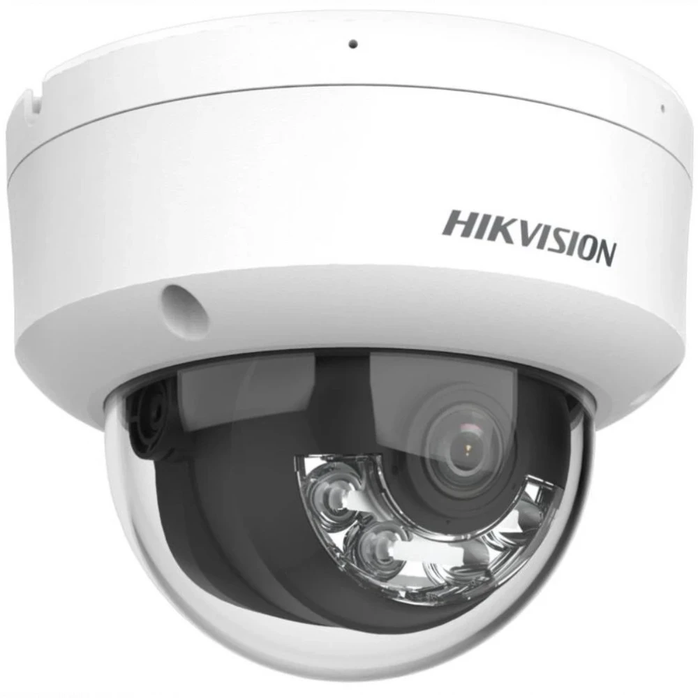 IP видеокамера Hikvision DS-2CD2123G2-LIS2U(2.8MM) Купольная, Уличная, Проводная, Фиксированный объектив, 2.8 мм, 1/2.7", 2 Мп ~ 1920×1080 Full HD