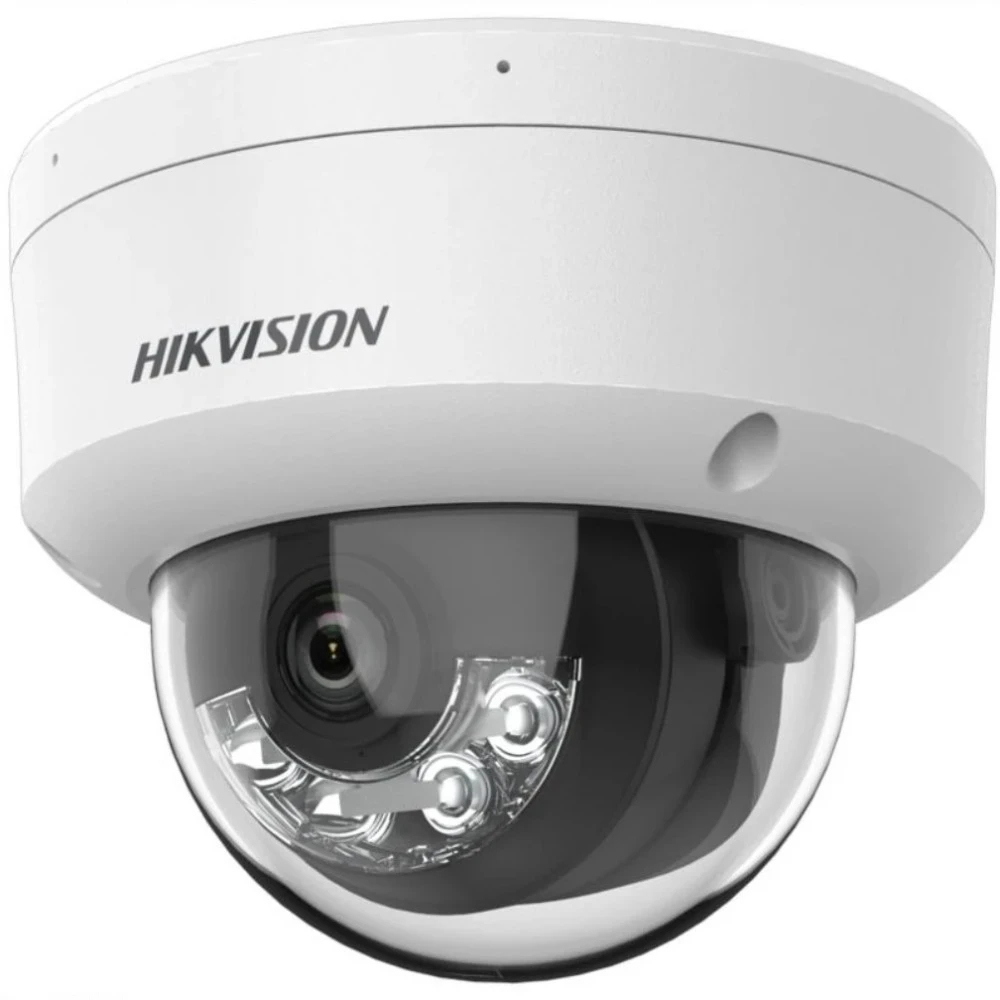 IP видеокамера Hikvision DS-2CD2123G2-LIS2U(2.8MM) Купольная, Уличная, Проводная, Фиксированный объектив, 2.8 мм, 1/2.7", 2 Мп ~ 1920×1080 Full HD