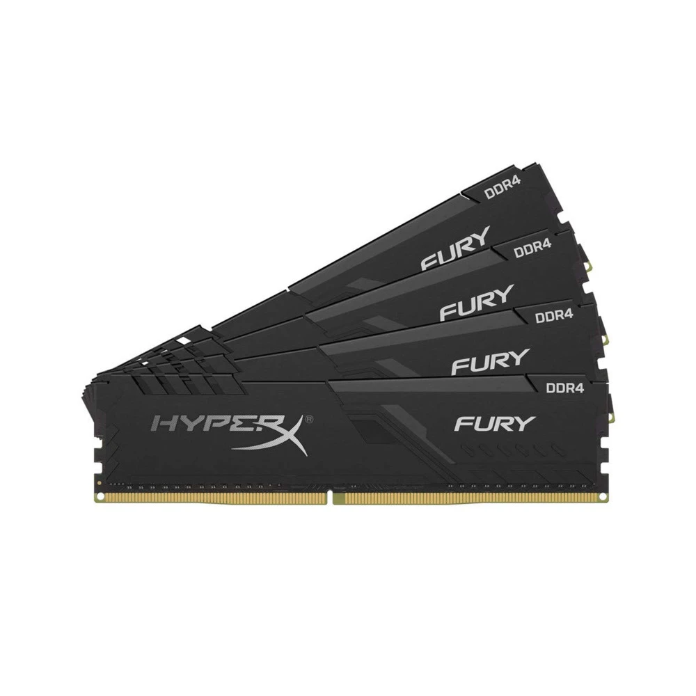 ОЗУ Kingston HyperX Fury 32GB 2400MHz DDR4 CL15 DIMM (Kit of 4) HX424C15FB3K4/32 DIMM, DDR4, 32 Гб (4 х 8 Гб), 2400 МГц