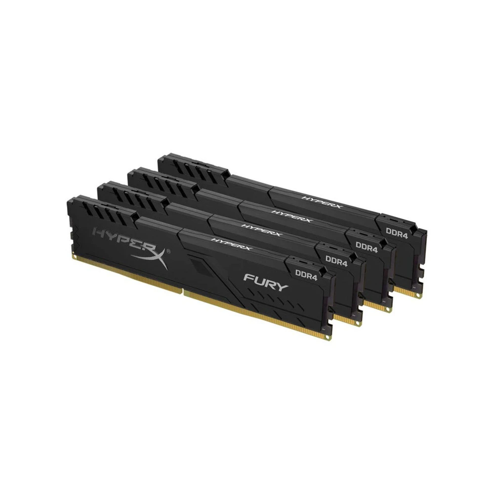 ОЗУ Kingston HyperX Fury 32GB 2400MHz DDR4 CL15 DIMM (Kit of 4) HX424C15FB3K4/32 DIMM, DDR4, 32 Гб (4 х 8 Гб), 2400 МГц