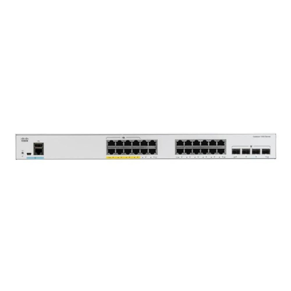 Коммутатор Cisco Catalyst 1000 C1000-24P-4X-L 1000 Base-TX (1000 мбит/с), 4 SFP порта