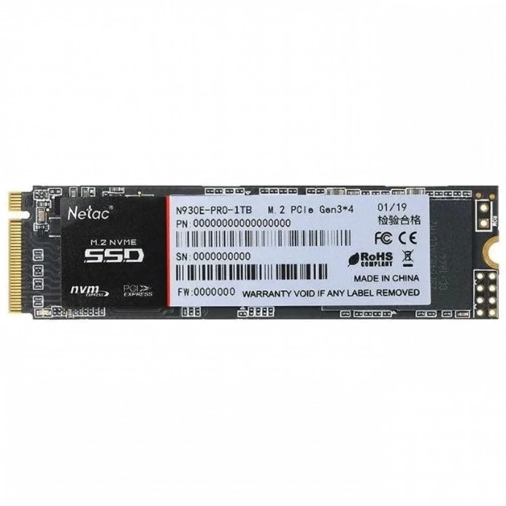 Жесткий диск Netac N930E NT01N930E-001T-E4X SSD (твердотельные), 1 ТБ, M.2, PCIe