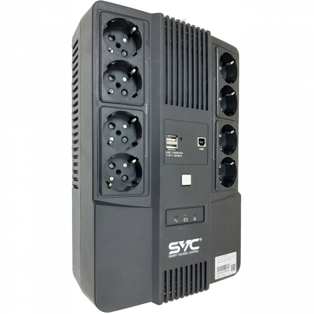 Источник бесперебойного питания SVC DL-SVC-U-1000/BSSC 1000 ВА, 600 Вт