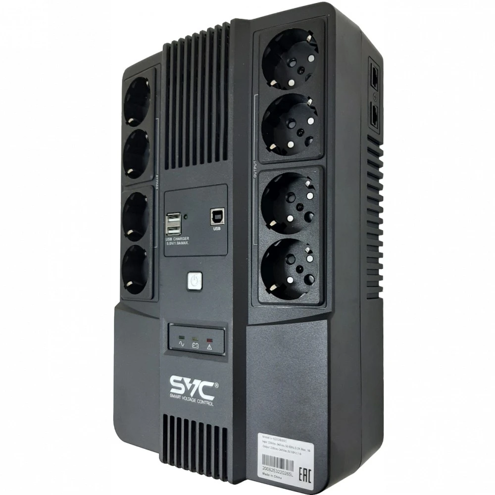 Источник бесперебойного питания SVC DL-SVC-U-1000/BSSC 1000 ВА, 600 Вт