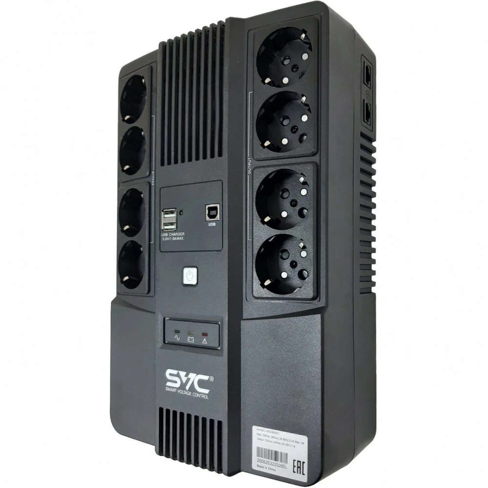 Источник бесперебойного питания SVC U-800/BSSC DL-SVC-U-800/BSSC 800 ВА, 480 Вт