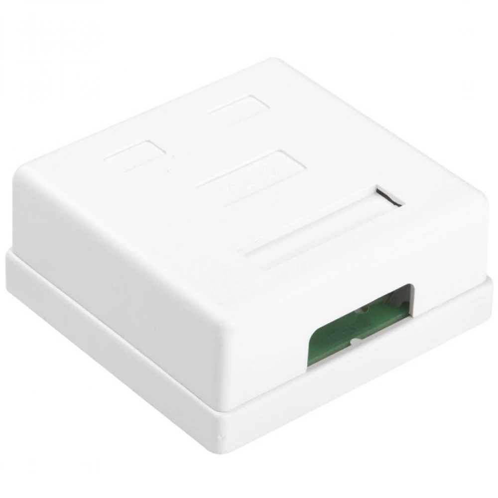 Сетевая розетка Hyperline Розетка компьютерная RJ-45(8P8C) категория 5e двойная внешняя SB1-2-8P8C-C5e-WH